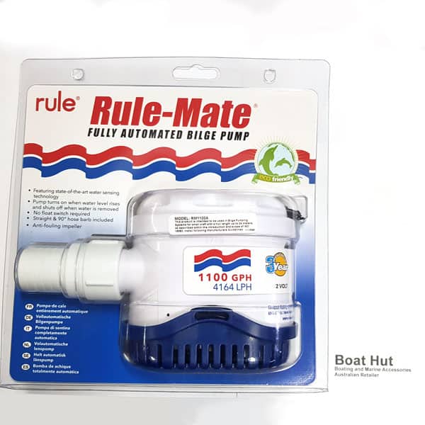 Rule Mate Automatic Bilge Pump 1100 GPH 12 Volt Boat Parts And