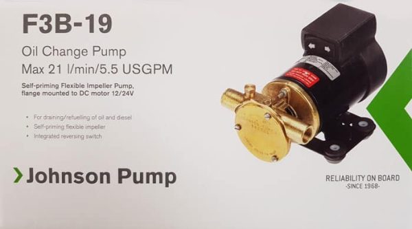132183 SPX Johnson Oil Change Impeller Pump F3B-19 21 L/min 24 Volt Bronze