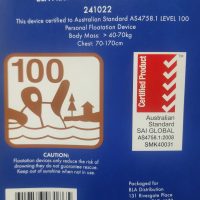 Adult PFD Label BLA 241022