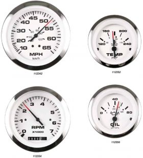 112338 Veethree Instruments Lido Pro Domed Gauge Speedometer kit 35 MPH