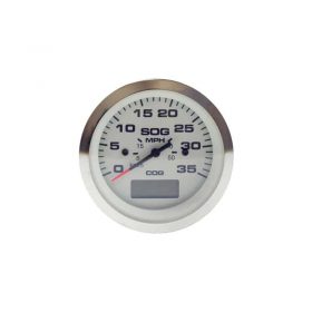 112346 Veethree Instruments GPS Speedometer Lido Pro White 0-60Mph