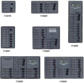 113234 BEP 'Contour AC' Circuit Breaker Control Panel 12 + main Circuits 351x200mm With Digital meter