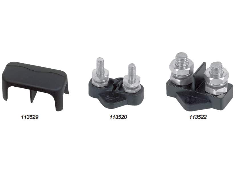 113489 BEP Insulated Dual Power Studs with Covers – Packaged 6mm Black Cover