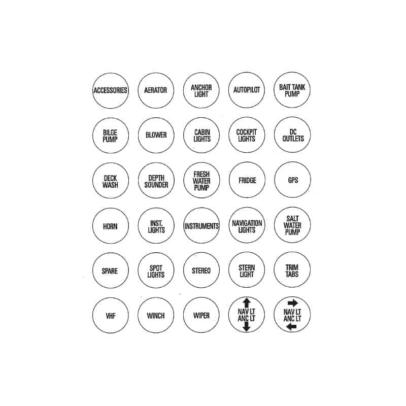 113717 BEP Nameplates for Circuit Identification - Mic 1 labels - 19mm - Round shape