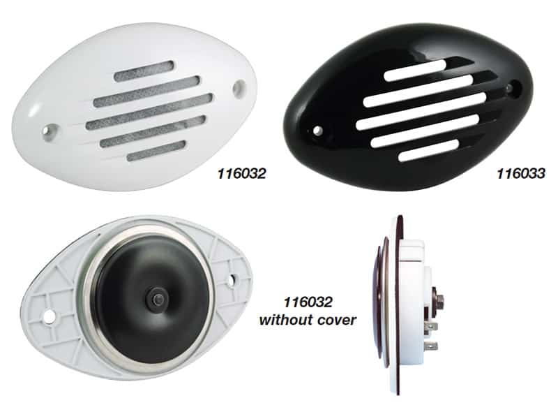 116031 Marinco Compact Hidden Electric Horn with Grill 12V Black