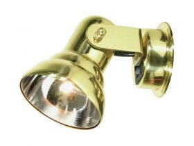 Light Bulkhead Brass Hal Tog Sw 12V 10W