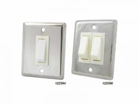 122398 Light Switches - Stainless Steel Double Switch