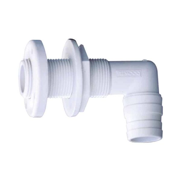 Connector Thru Hull Elbow Poly 19mm Tail