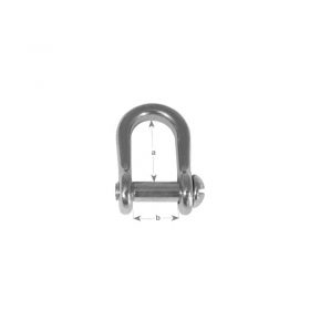 Shackle Dee Slotted Pin G316 S/S 5mm