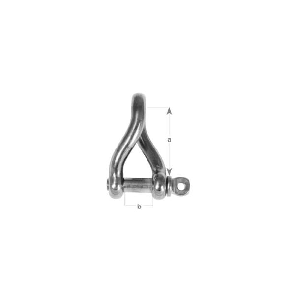 Shackle Twisted G316 S/S 5mm