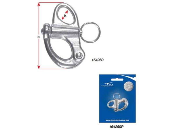 Snap Shackle Fixed Eye G316 S/S 32mm