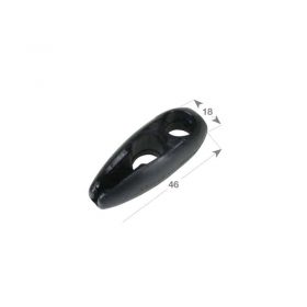 Olive Clip Black Plastic Shock Cord 5-6mm