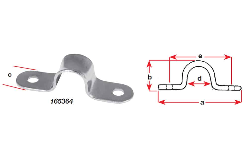 Saddle Flared G304 S/S 4mm X 42mm