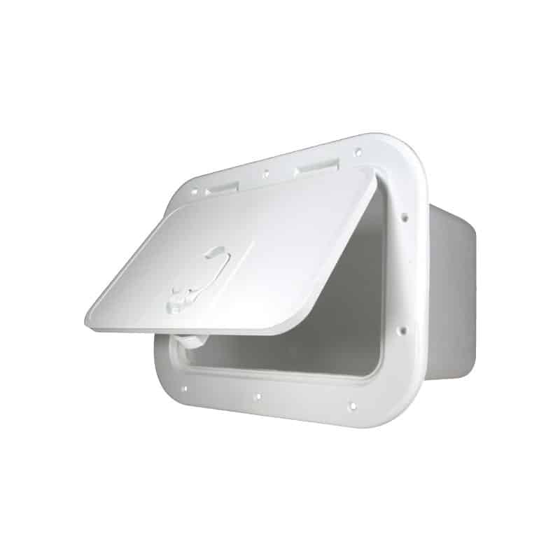 173249 Storage Lockers - Luran Full Lid White 608X354mm