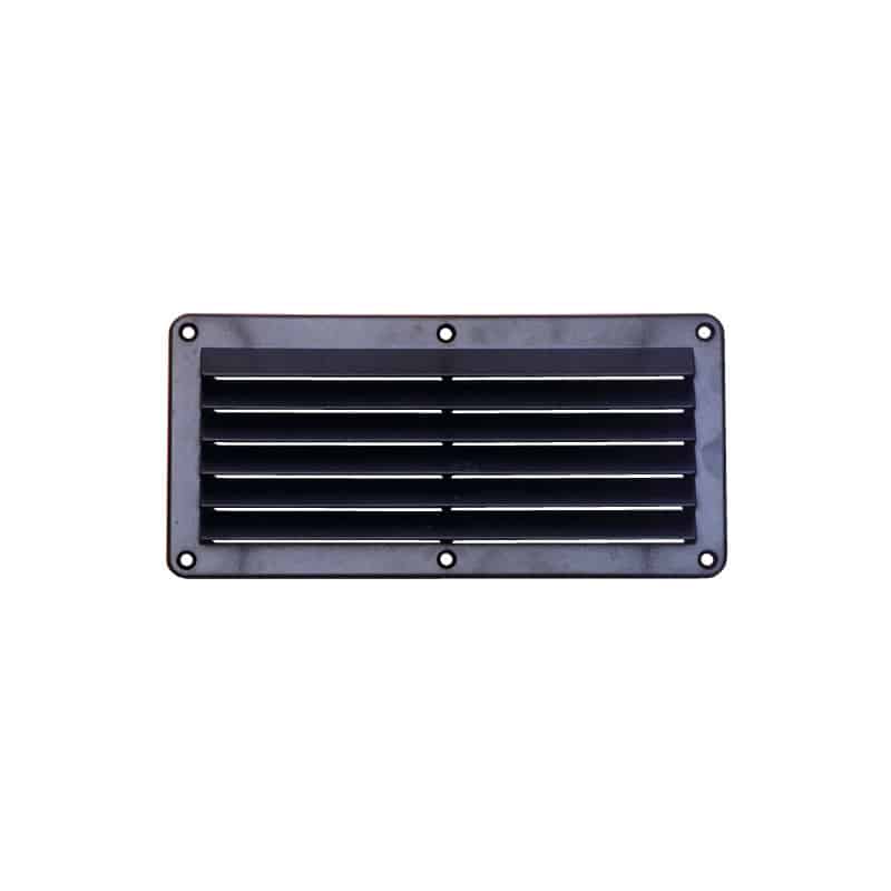 Vent Louvre Plastic Black 258X125mm