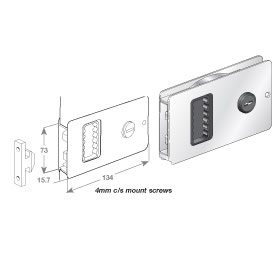 193092 Spare Key for SouthCo Flush Sliding or Bi-fold Door Locks