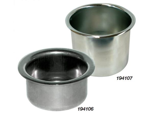194107 Drink Holder Recessed Stainless Steel 110mm Dia