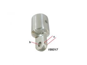 195021 Canopy Bow Ends - Cast Stainless Steel External 32mm-1 1/4