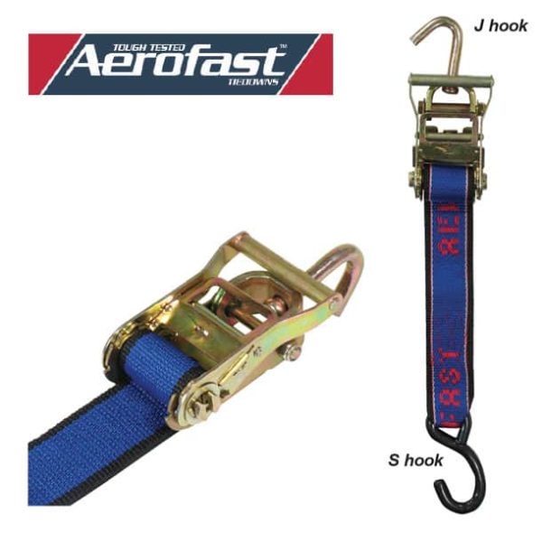 215052 Aerofast™ Ratchet Tie Down - Heavy Duty Over Boat with Swivel Hook 1400kg
