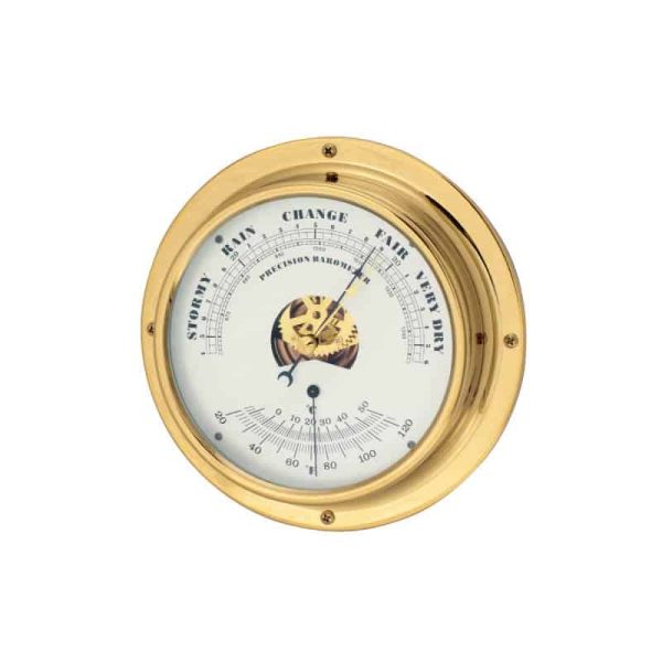 231072 Barometer and thermometer - Enclosed Face 180mm Base 125mm