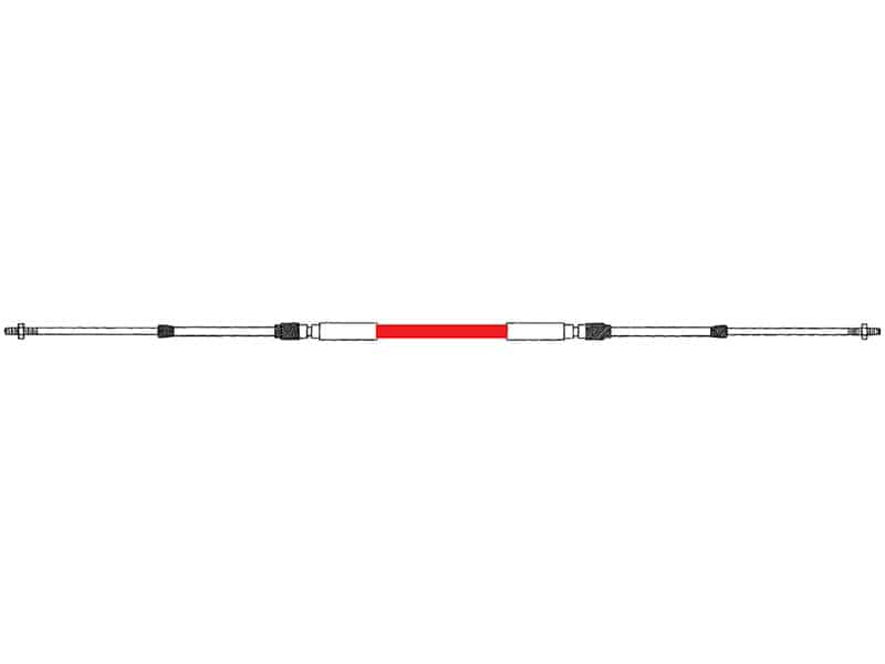 307603 Seastar CC330 Mid Range Control Cable 3Ft - Red