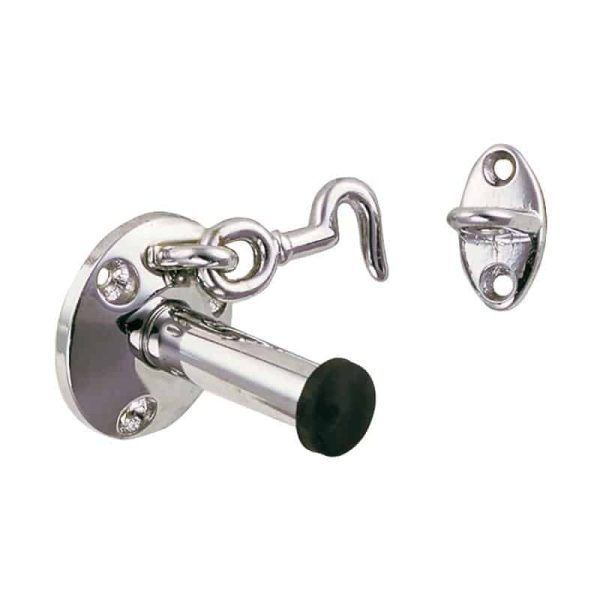 401984 Perko Door Stop and Catch - Chrome Plated 45mm Stand Off