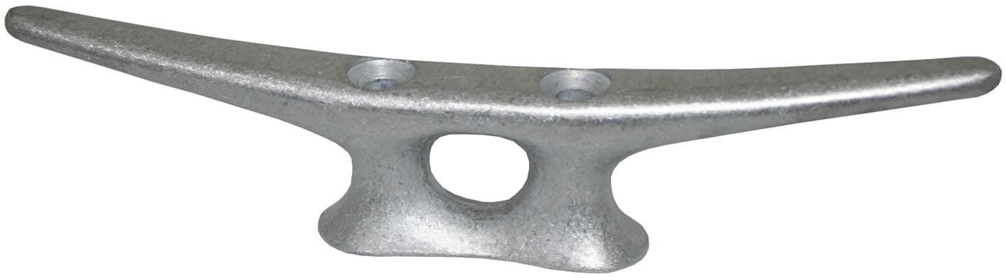 SecureFix Direct 150mm Aluminium Open Base Boat Cleat – 4 Hole Mooring Dock Marine Deck Cleat