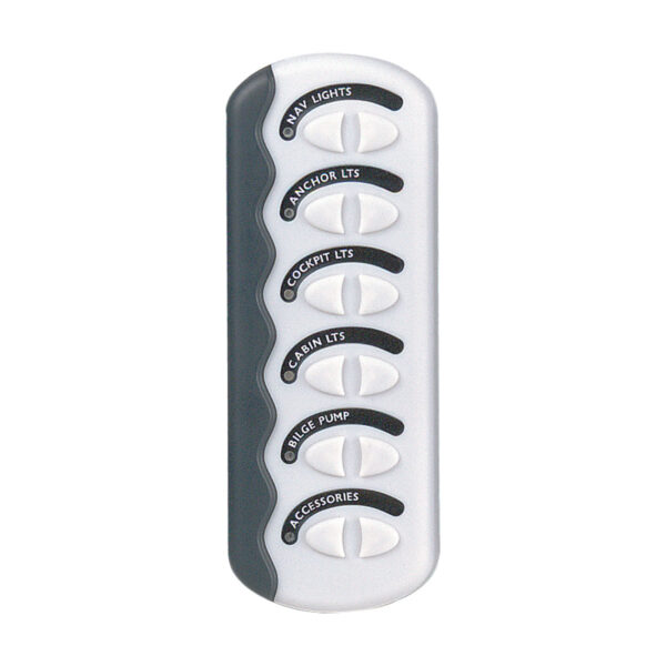 BEP Contour Generation 2 Splash Proof Switch Panels - White - Gang 6