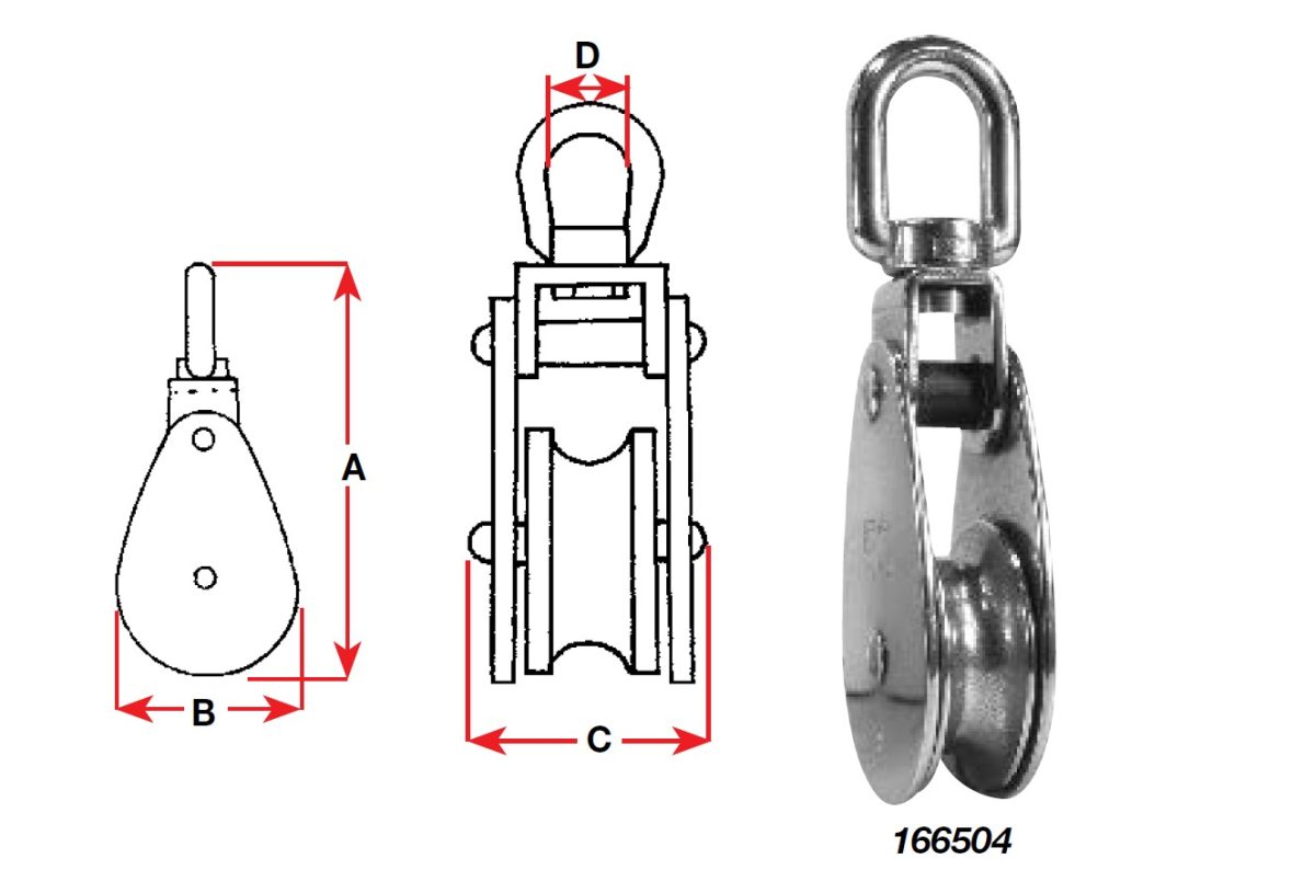 166504 Sheave Dimensions