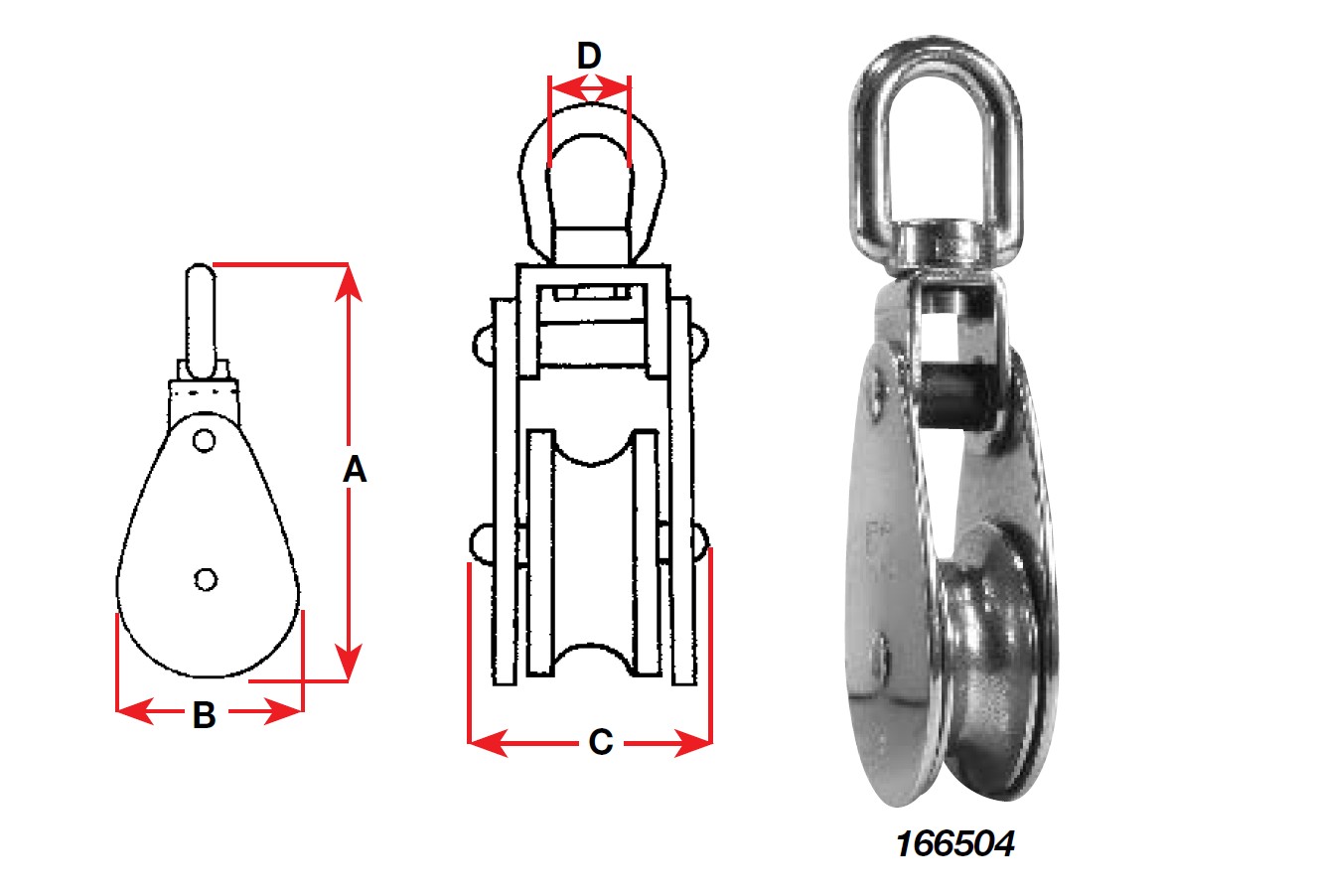 166504 Sheave Dimensions