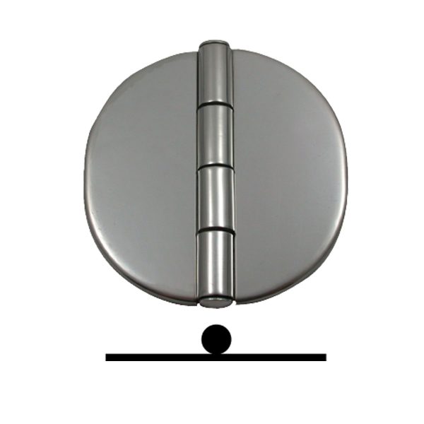 193614 Marine Town Round Covered Hinges - Stainless Steel 66X66x9mm