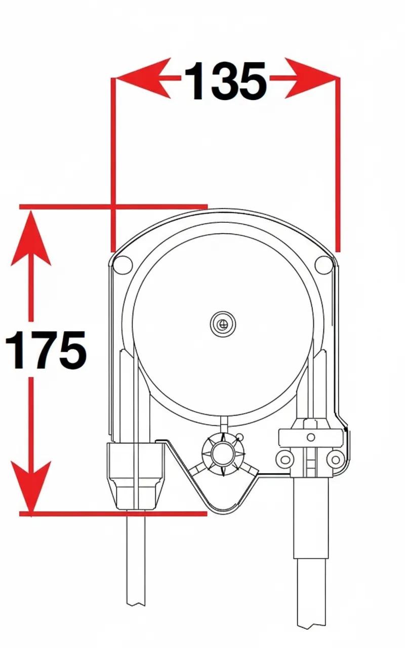 280132 Seastar Helm Quick Connect Dimensions