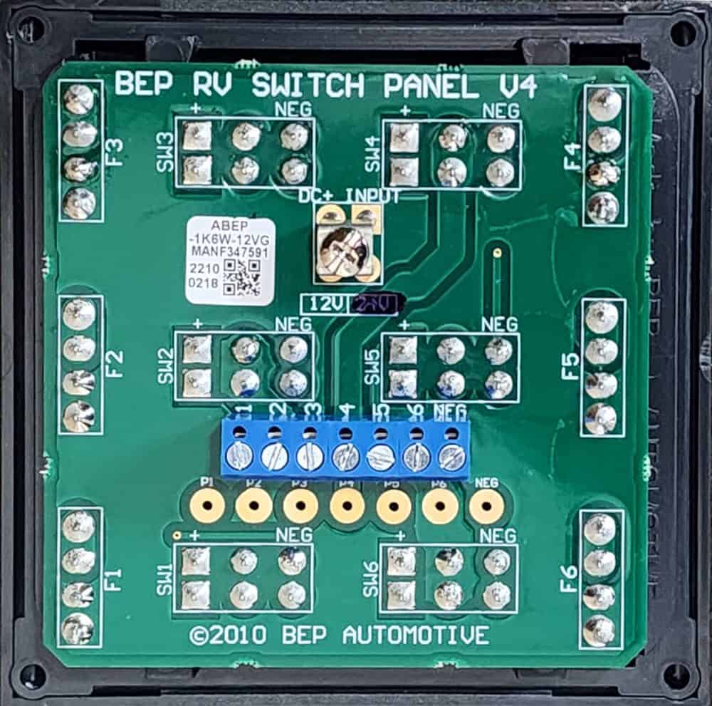 BEP 6 Switch Panel 1000 back