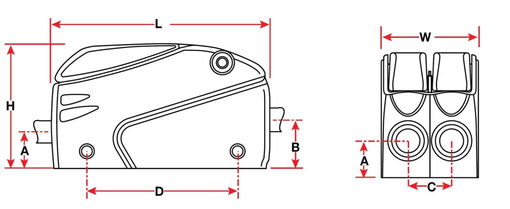Lewmar D2 Clutch measurements