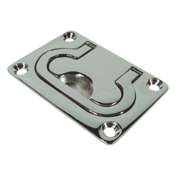 193710 Marine Town Rectangular Lift Ring – Chrome Brass 76X53mm