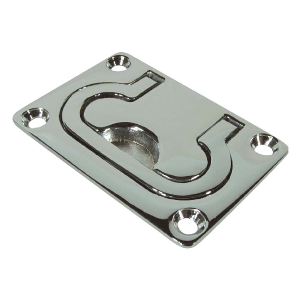 193710 Marine Town Rectangular Lift Ring – Chrome Brass 76X53mm