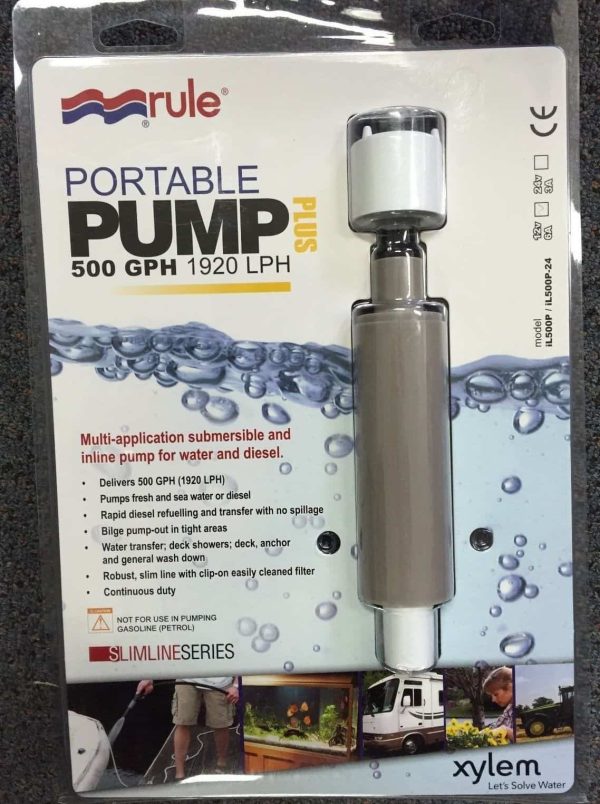 NEW Rule IL500P 20mm Outlet Diesel Water Inline Submersible Pump 12V Congo 32LPM