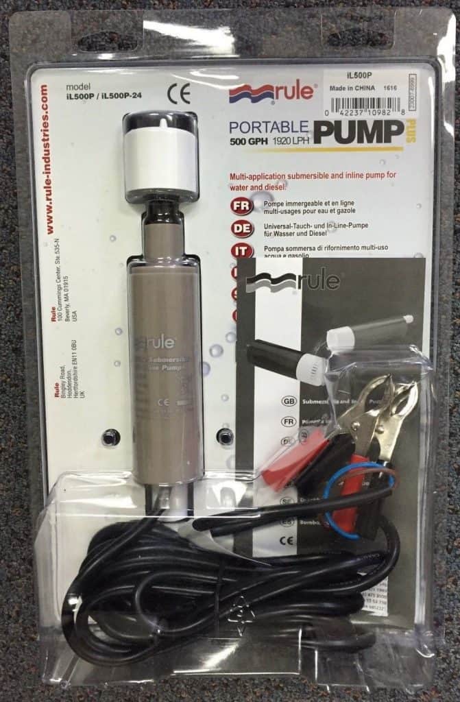 Rule Inline Pump Rule IL500P 20mm Outlet Inline Submersible Pump Congo 32LPM