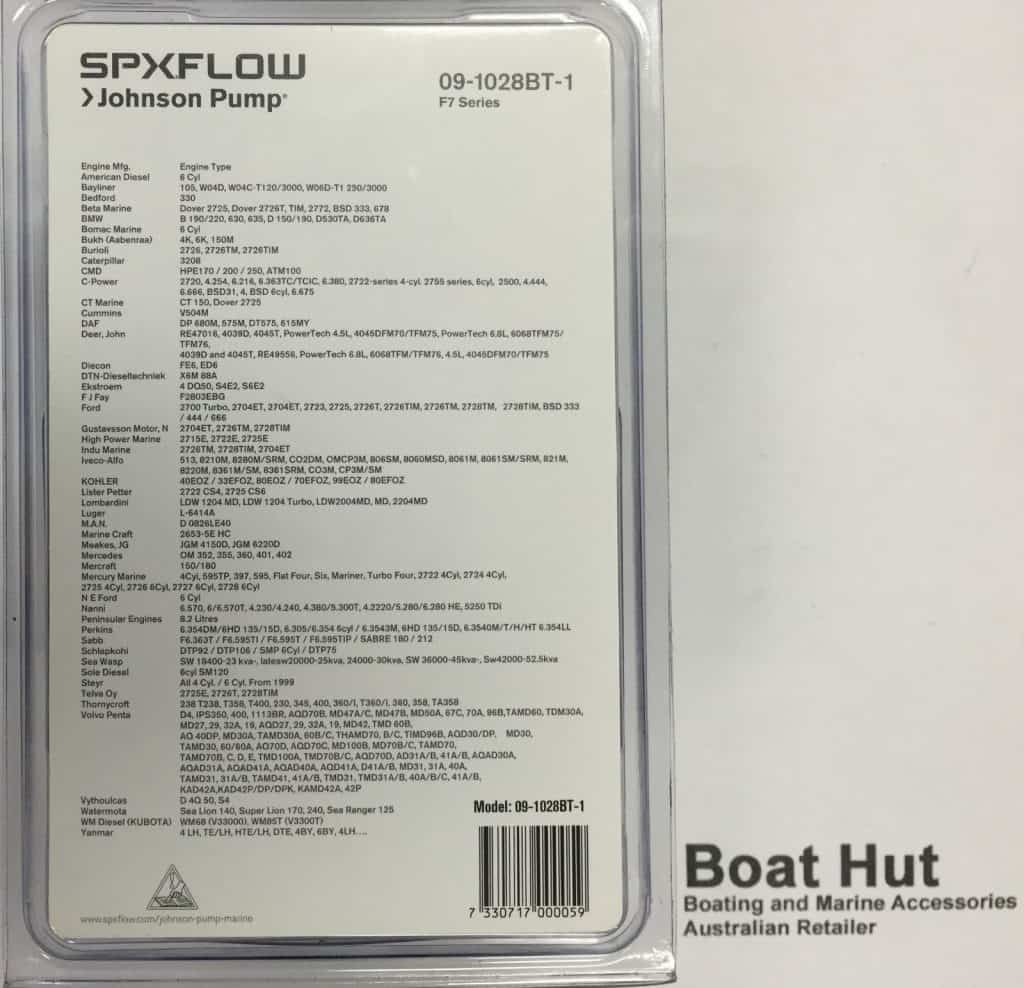 Johnson 09-1028BT-1 Impeller Kit Für Johnson F7B Pumpen (MC97