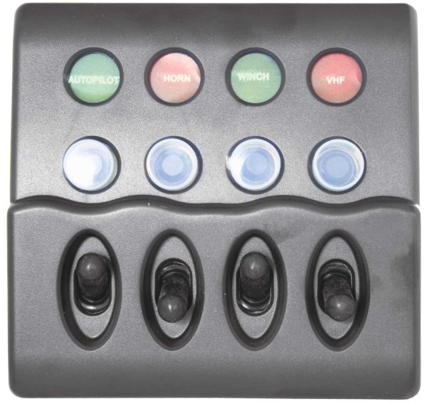 Switch Panel Waterproof Circuit Breaker 4 Switch 12 Volt