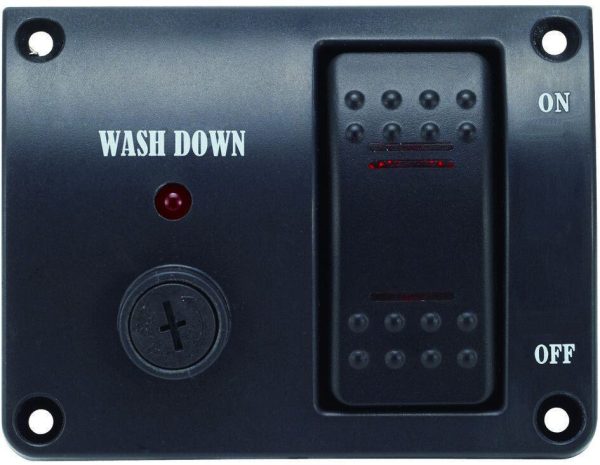 Deck Wash  Rocker Switch Panel LED 12 volt Marine Switch Washdown Controller