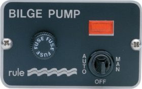Rule 3 Way Deluxe Bilge Pump Switch Model 41 12 Volt Lighted Panel