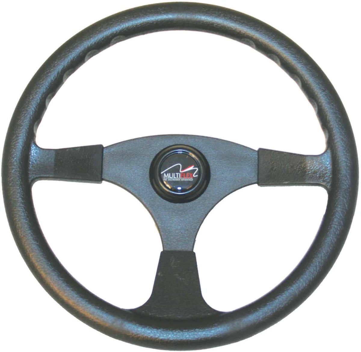 Multiflex Boat Steering Wheel 3 Spoke Alpha 340mm Sports Wheel Marine Black