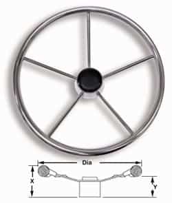 Wheel S/S Five Spoke Dished 394mm