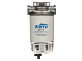 Sierra Fuel Filter Stainless Steel Head 1/4 Npt Clear Bowl