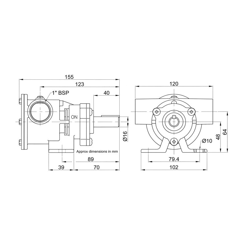 jabsco-52080-2001 - Dimensions