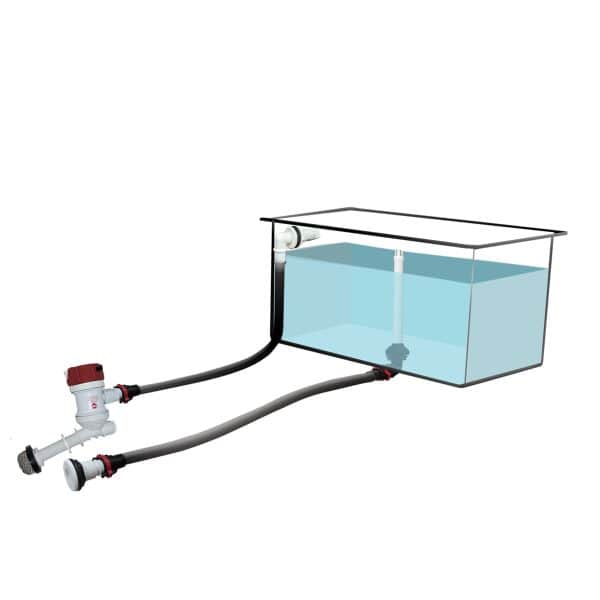 rwb10183 Flow-Rite Live Bait Tank Kit Incl Rule Tournament Pump & Hoses