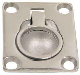 Rectangular Stainless Steel Flush Pull Ring - Small 48 X 38mm
