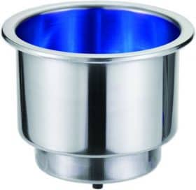 Stainless Steel Drink Holder - Led Illuminated - Recessed Cup Holder 12 Volt