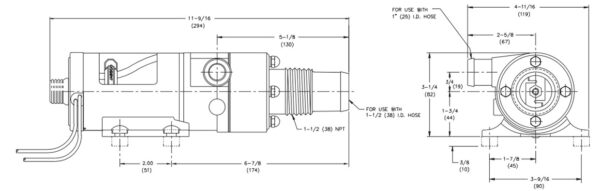 Jabsco Macerator Dimensions